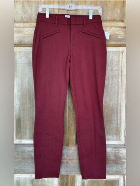 NWT GAP | Dark Red Curvy Signature Skinny Stretch Ankle Pants Work Office Size 2
